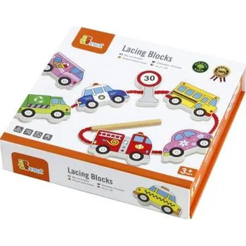 Dřevěná hračka Dřevěné navlékání - DOPRAVNÍ PROSTŘEDKY