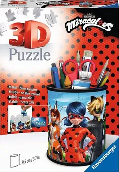 3D puzzle Ravensburger Kouzelná Beruška a Černý Kocour Puzzle stojan 57 dílků