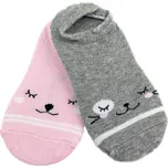 Dívčí botaskové ponožky růžovo-šedé, Velikost 33-35