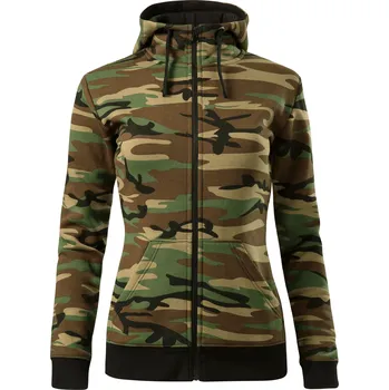 Dámská mikina Malfini Camo Zipper Dámská mikina C20 camouflage brown XL