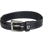EQUESTRO Pásek kožený Double Stitching Equestro, černý Délka: 95 cm