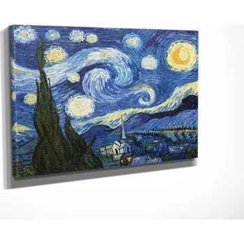 Obraz Obraz HVĚZDNÁ NOC od V. V. GOGHA 30x40 cm modrý