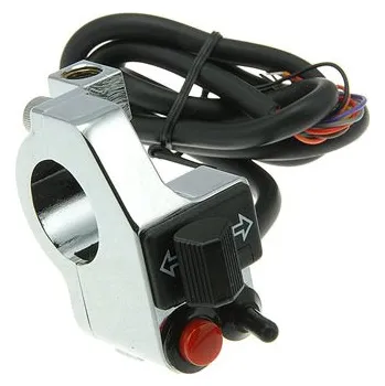 Osvětlení pro motocykl Přepínač blinkrů a světel s vypínačem Stage6 SSP, levý, chrom