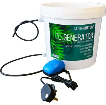 Pěstební systém Autopot CO2 MotherNature Bucket, 10L - s čerpadlem (Generátor CO2 MotherNature se vzduchovým čerpadlem je kompletní samostatná sada určená pro provoz v uzavřených pěstebních prostorách, jako jsou skleníky nebo stany. Generátor MotherNature o objemu 5 l)