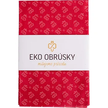 Eko Obrúsky Ubrousek M - 29x29 Motiv: Mini Kvítky Na Červené