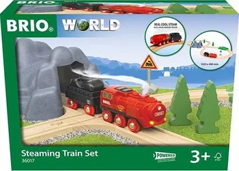 Brio World Vánoční vlaková sada s parní lokomotivou na baterie 36017