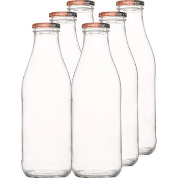 Lahev se šroubovacím s víčkem s potiskem ovoce 1000 ml 6 ks