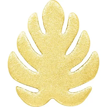 Piercing Junipurr jewelry Junipurr jewelry Bezzávitová koncovka piercingu ze 14 kt zlata 585/1000 Monstera Barva produktu: Žluté zlato