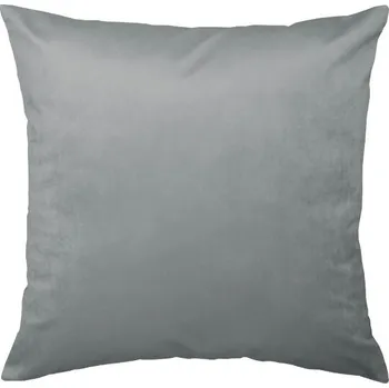 Polštář SCANquilt povlak VELVET světle šedá 50 x 50 cm