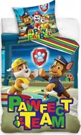 Ložní povlečení Carbotex Tlapková Patrola Chase a Rubble 140 x 200, 70 x 90 cm zipový uzávěr