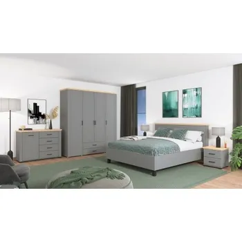 Ložnicová sestava Ložnice Lotta - šedá/dub artisan