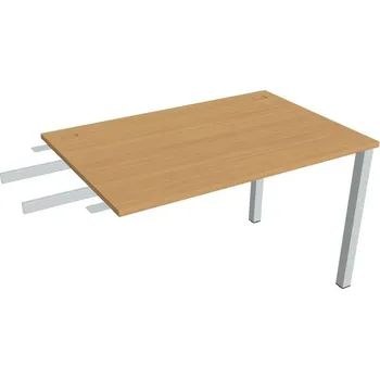 Kancelářský vozík HOBIS přídavný stůl do úhlu - US 1200 RU, hloubka 80 cm, buk + doprava zdarma