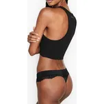 Victoria's Secret dámská tanga Lace Shimmer černé S
