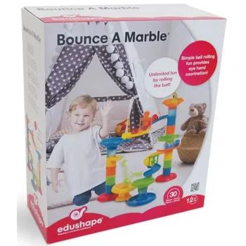 Edushape Kuličková dráha s trampolínou 30 ks Kuličková dráha Edushape Kuličková dráha s trampolínou 30 ks