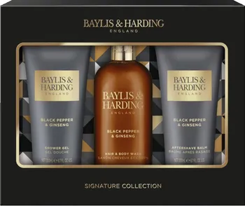 Kosmetická sada Baylis & Harding Signature Collection Black Pepper & Ginseng dárková sada tělové péče 3 ks