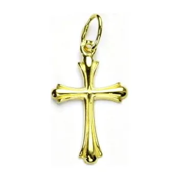 Přívěsek Zlatý přívěsek kříž - P929 žluté zlato (Křížek ze žlutého zlata)