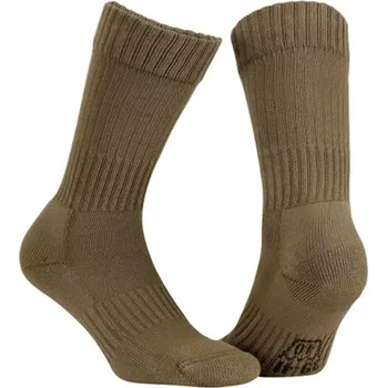 Pánské ponožky Pánské ponožky - froté na chodidle - TREK khaki 45-47