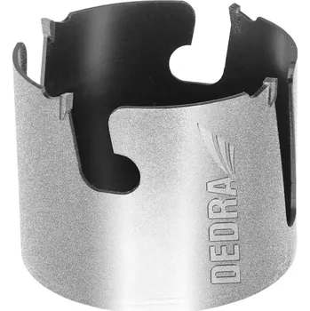 Vrták DEDRA Univerzální děrovací pila TCT 86 mm 5/8'' 08X086, L60mm děrovka, vidiová vrtací korunka (Dedra 08X086 TCT děrovka se zuby z karbidu wolframu do dřeva, nábytku, plastů a stavebních materiálů)