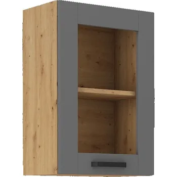 Kuchyňská skříňka Vysoká horní skříňka LUNNA TMAVĚ ŠEDÁ / ARTISAN 40 GS-72 1F