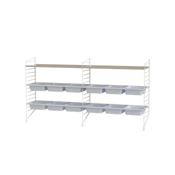 Obývací stěna String sestava, Provedení béžová, Provedení hnědá