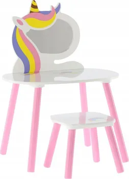 Toaletní stolek Dětský toaletní stolek Little Unicorn s taburetem Lily