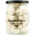 BrainMax Pure® Raspberries in White Chocolate, Lyofilizované maliny v bílé čokoládě, 245 g Mrazem sušené maliny obalené ve vrstvě bílé čokolády