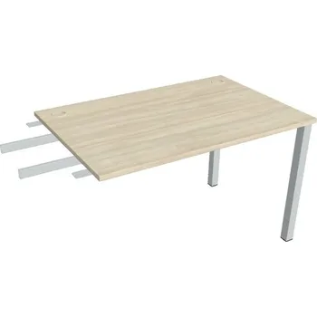 Kancelářský vozík HOBIS přídavný stůl do úhlu - US 1200 RU, hloubka 80 cm, akát + doprava zdarma