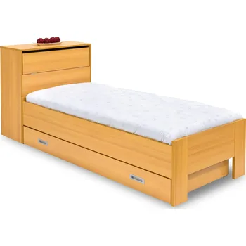 Postel Zvýšené lůžko NEDO s peřináčem a úložným prostorem Varianta: Šířka 140 cm, Dekor: Dub natur (dub sonoma)