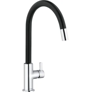 Vodovodní baterie Bingo Star XS - dřezová páková baterie, vytahovací výtok, černá/chrom 468518778