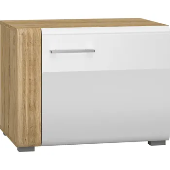 Komoda Skřínka dub castello/bílý lesk ADAGIO 08