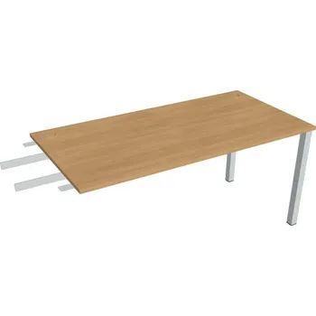 Kancelářský vozík HOBIS přídavný stůl do úhlu - US 1600 RU, hloubka 80 cm, dub + doprava zdarma