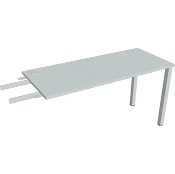 Kancelářský vozík HOBIS přídavný stůl do úhlu - UE 1400 RU, hloubka 60 cm, šedá + doprava zdarma