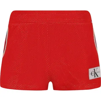 Pánské kraťasy CALVIN KLEIN JEANS Šortky SPORTY MESH MONOGRAM | Barva:červený | Velikost:128