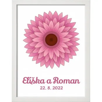 Svatební dekorace Svatební strom gerbera - 30x40 cm