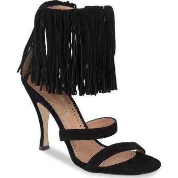 Dámské sandále Twin-Set Kůžoné sandály na jehlovém podpatku | Barva:černý | Velikost:37