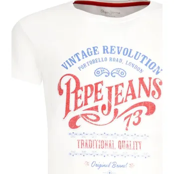 Pánské tričko Pepe Jeans London Tričko BIANCA | Barva:bílý | Velikost:128