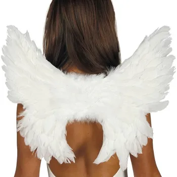 Karnevalový doplněk Andělské křídla s peřím 55x45 cm