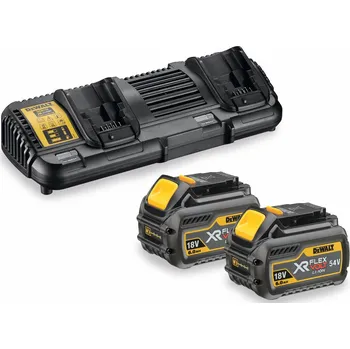 DCB132T2 DEWALT NABÍJEČKA 2 AKUMULÁTORŮ XR LI-ION 10,8VOLT - 54 VOLT + 2 x AKU 54V 6,0Ah