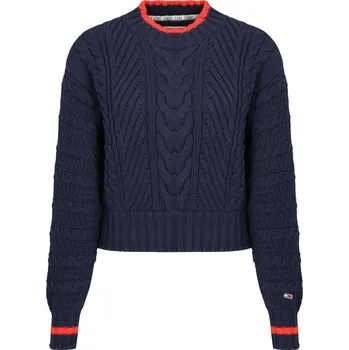Dámský svetr Tommy Jeans Svetr TJW CHUNKY AMERICANA | Barva:tmavě modrá | Velikost:XS