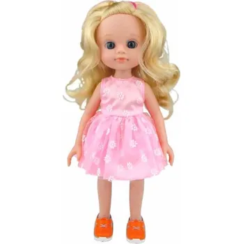 Panenka Chodící Adélka v růžových šatičkách, 37cm.