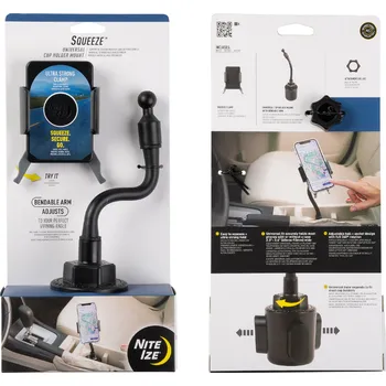 NITE IZE Držák na mobilní telefon do auta SQUEEZE™ UNIVERSAL CUP HOLDER MOUNT