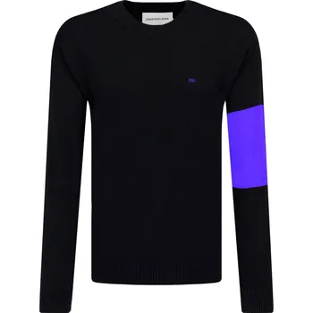 Pánský svetr CALVIN KLEIN JEANS Svetr COLOR BLOCK CKJ LOGO | Barva:tmavě modrá | Velikost:XL