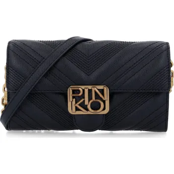 Peněženka Pinko Kůžoná crossbody kabelka/ peněženka CHEVRONNE | Barva:černý | Velikost:OS