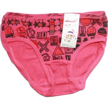 Dívčí spodní kalhotky s potiskem 6212 - malinová