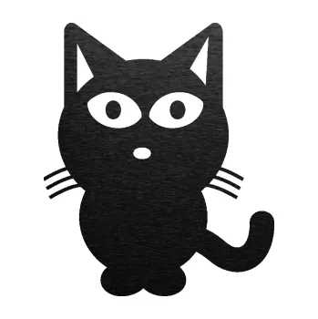 Samolepící dekorace SAMOLEPKA Kočka 034 levá (63 - škrábaný kov černý) NA AUTO, NÁLEPKA, FÓLIE, POLEP, TUNING, VLASTNÍ TEXT, TISK, AUTOSAMOLEPKY.cz, POLEPY, OBRÁZEK, LOGO, SAMOLEPKY