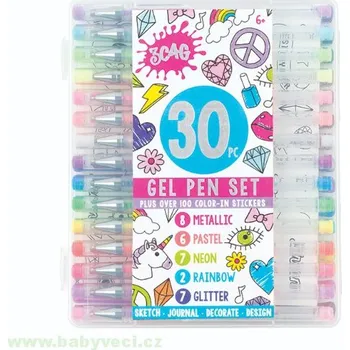 Výtvarná sada Velká sada gelových tužek + 100 samolepek > varianta 30+100