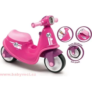 Hračka Odrážedlo motorka skůtr Smoby > varianta růžový
