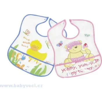 Bryndák Průhledný bryndák s kapsou > varianta růžový