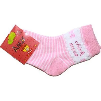 Sportovní oblečení Ponožky klasické dívčí bavlněné 236-1-růžová