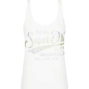 Dámské tričko Superdry Top RO GLITTER EMBOSS | Barva:bílý | Velikost:XS